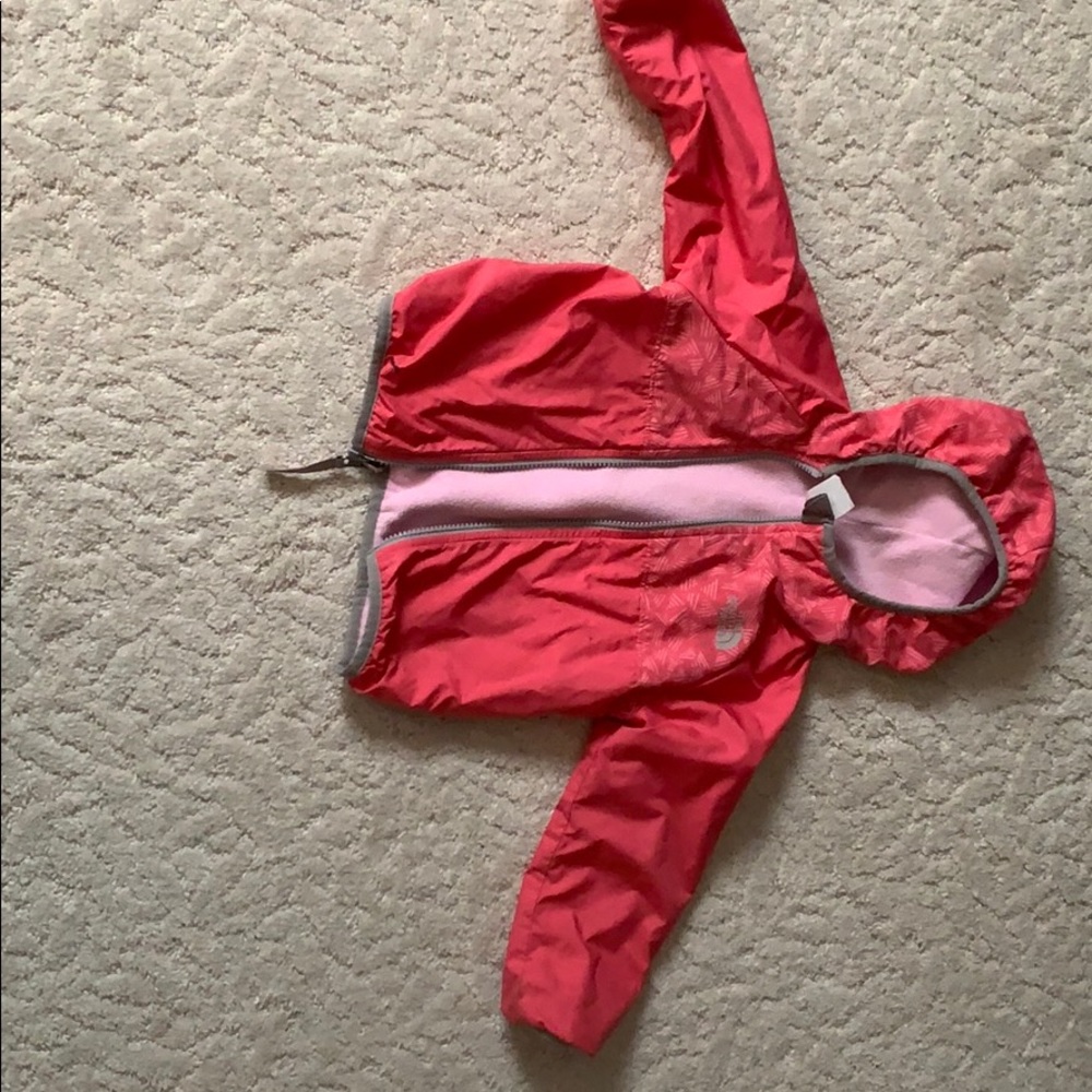 North face lined girls jacket - size 18-24 months